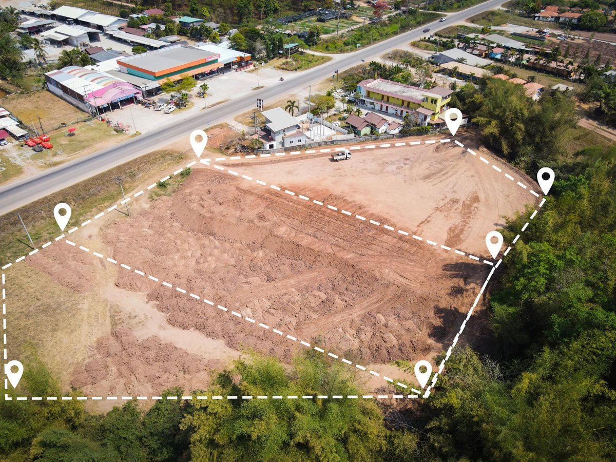 Aerial view of open vacant Florida land available for purchase